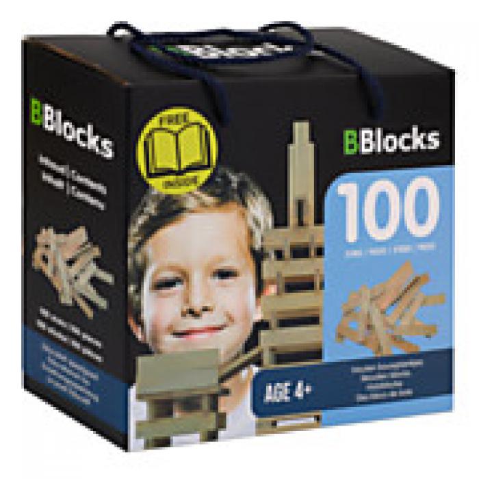 Bblocks bouwplankjes hout 100 stuks